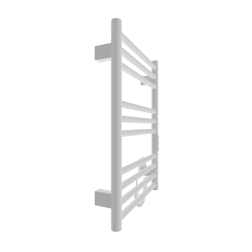 Ogrevani nosilec za brisače z lestvijo HF GREENWICH 100W/230V 57x43 cm bela okrogla
