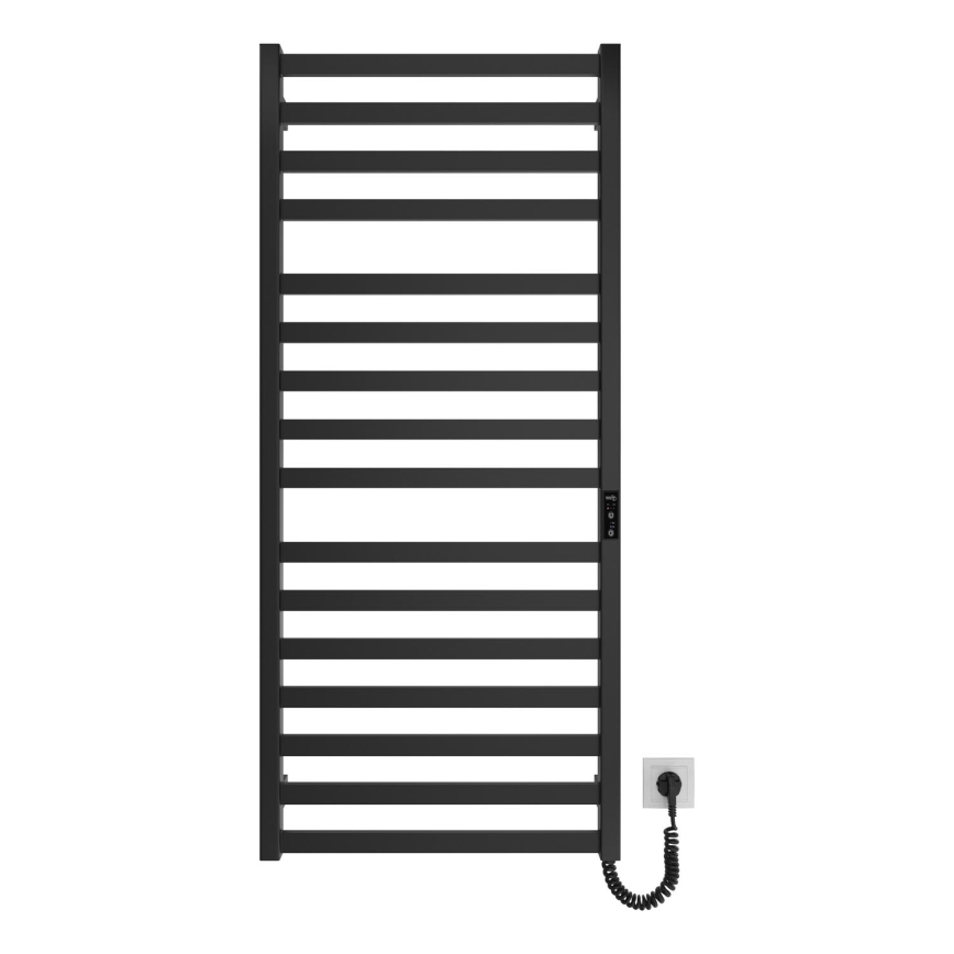 Ogrevani nosilec za brisače z lestvijo HF OXFORD 255W/230V 117x53 cm črna