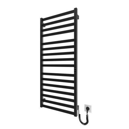 Ogrevani nosilec za brisače z lestvijo HF OXFORD 255W/230V 117x53 cm črna
