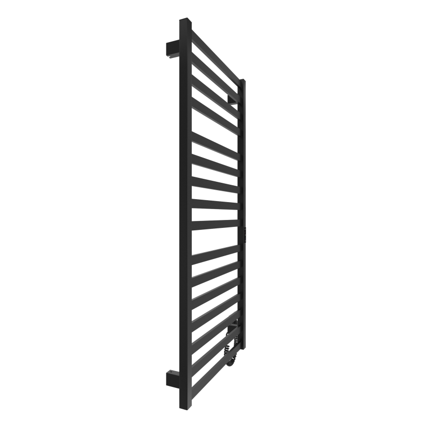Ogrevani nosilec za brisače z lestvijo HF OXFORD 255W/230V 117x53 cm črna