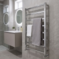 Ogrevani nosilec za brisače z lestvijo TOKIO 174W/230V 80x53 cm nerjaveče jeklo/sijajni krom
