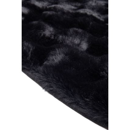 Okrogla preproga RABBIT BUBBLE, 160 cm, črna