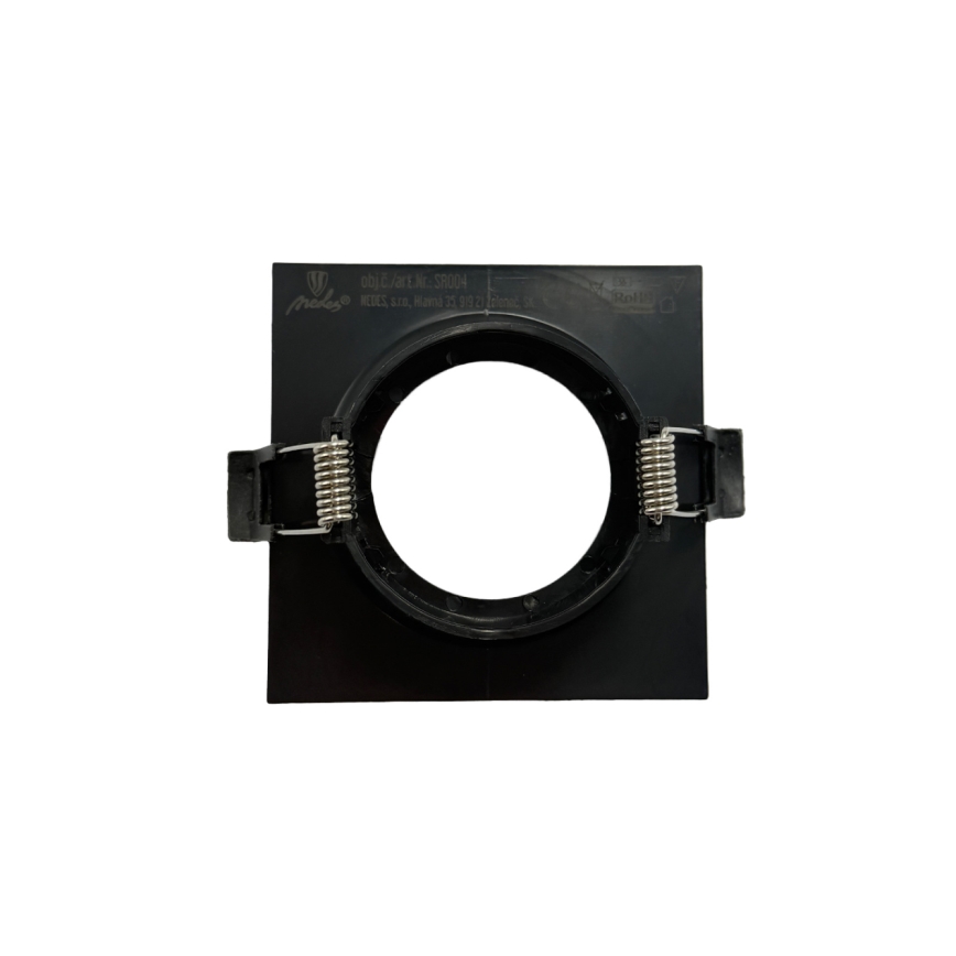 Okvir za vgradno stropno svetilo GU10 8,6x8,6 cm črn