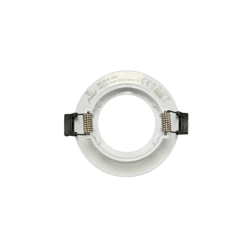 Okvir za vgradno svetilo GU10, premer 8,6 cm, bel