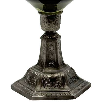 Oljna svetilka KRASOMÍRA 42 cm gozd zelena