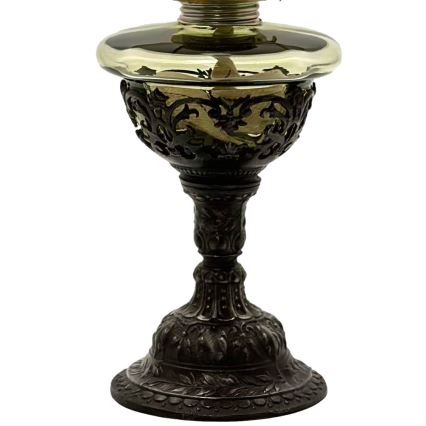 Oljna svetilka RŮŽENA 50 cm gozd zelena okrašeno s kositrom