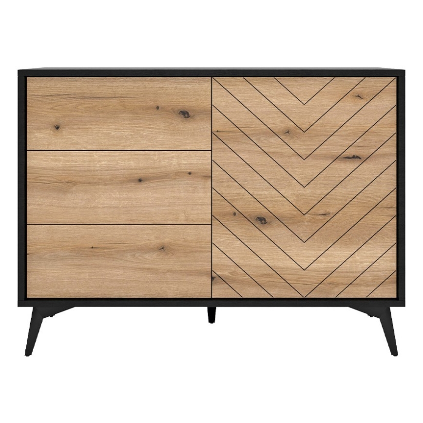 Omara DIAMOND 77x104 cm črna/hrast evoke
