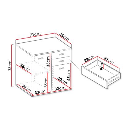 Omara MIKE 76x71 cm bela