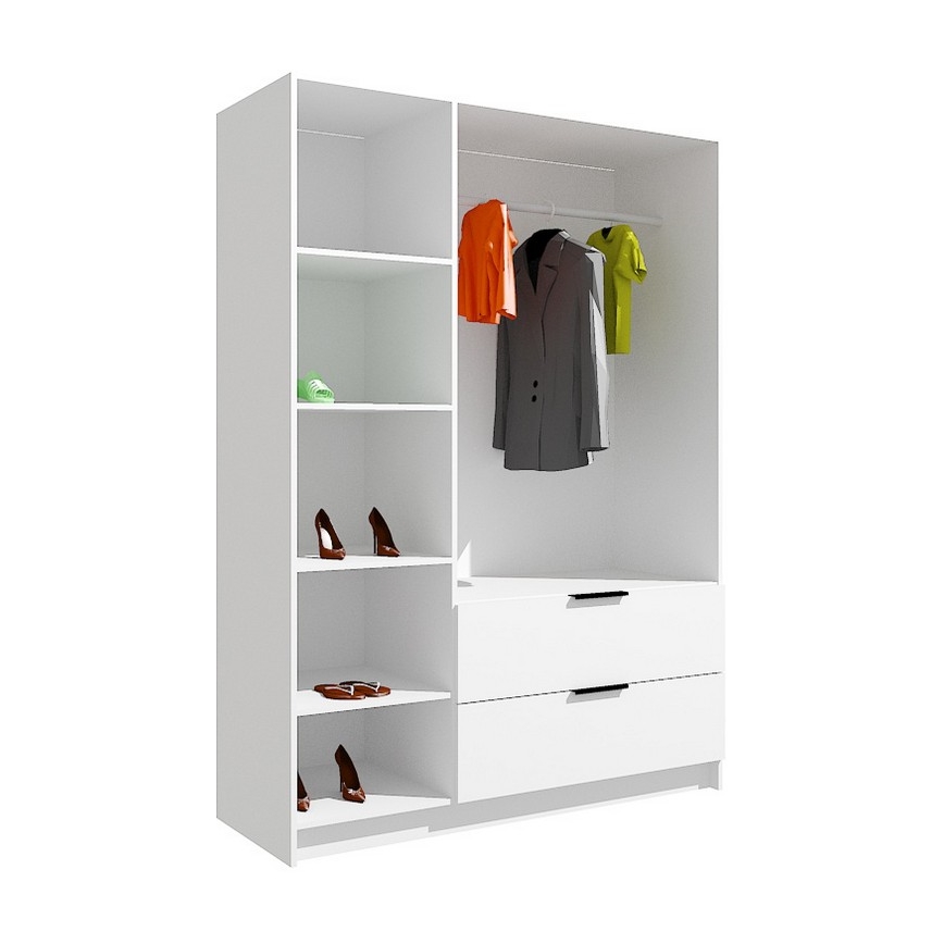 Omara z ogledalom VISTA 150x215 cm hrast artisan/grafit