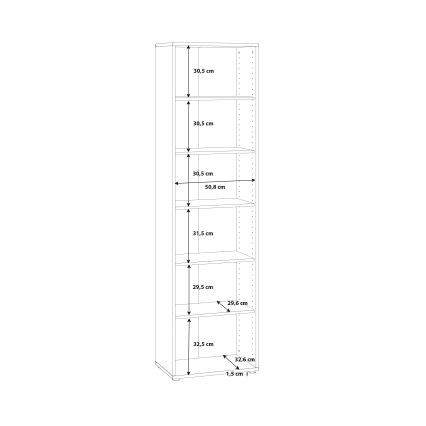 Omara za knjige URAN, bela