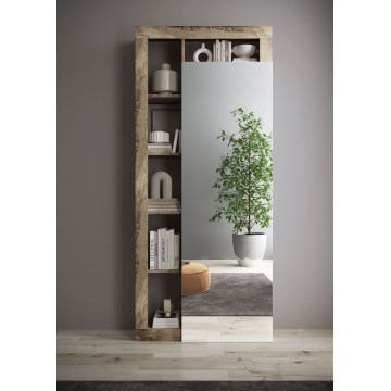 Omara za oblačila LENOR 91x209 cm bela/rjava