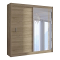 Omara za oblačila z ogledalom SABRINA 203x215 cm, hrast sonoma