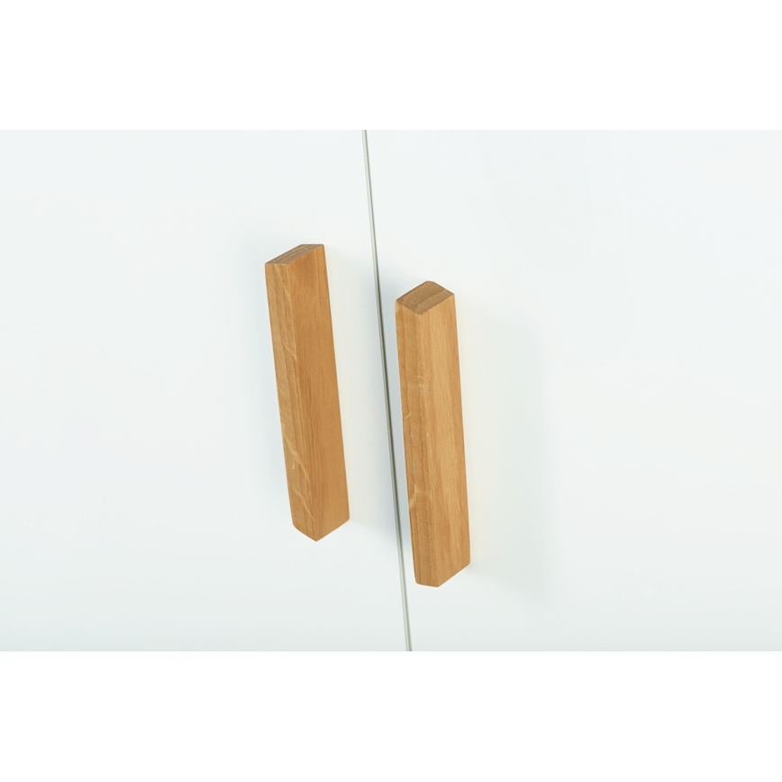 Omarica FRISK 117x80 cm bela/naravni hrast