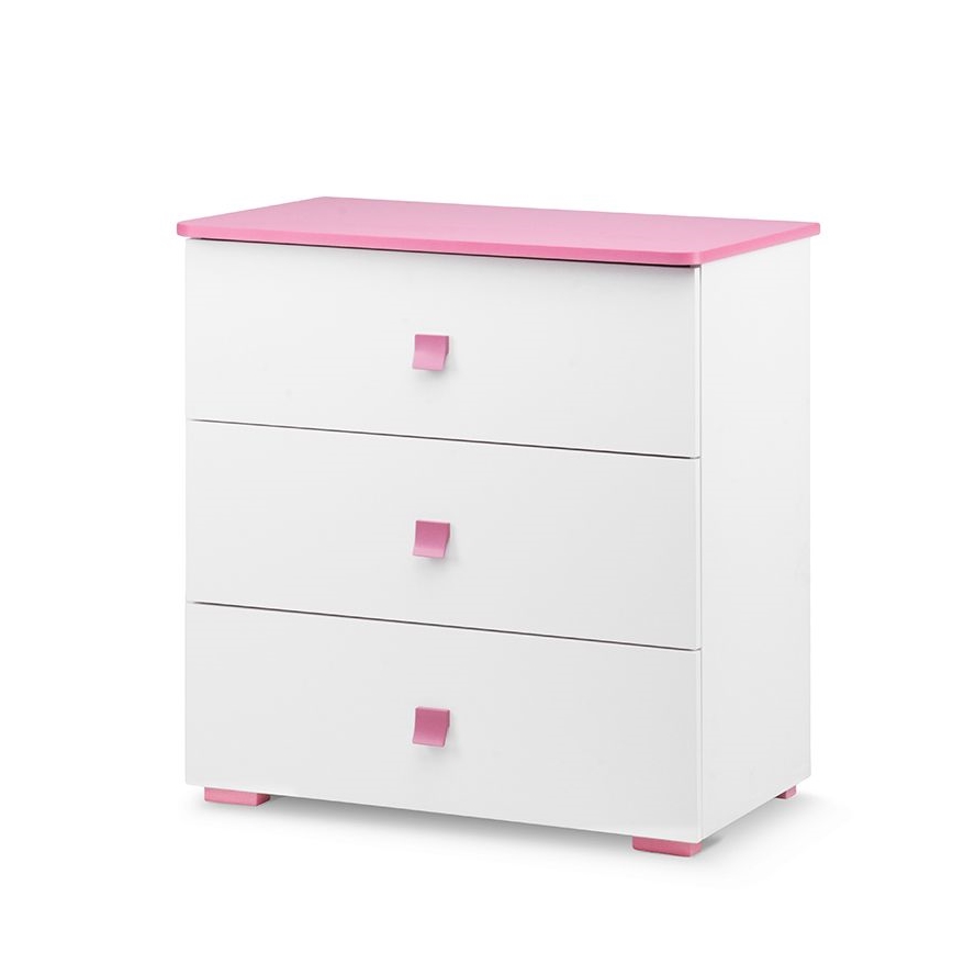 Omarica PABIS 87x83 cm bela/roza