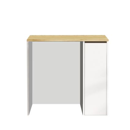 Omarica za pralni stroj s prostorom za shranjevanje 88,3x93,5 cm bela/oreh