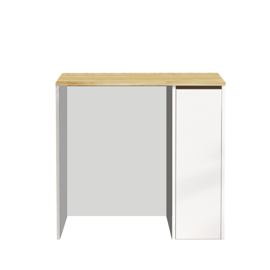 Omarica za pralni stroj s prostorom za shranjevanje 88,3x93,5 cm bela/oreh