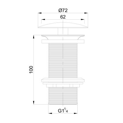OMNIRES A82CR - Odpadni umivalnik DRAIN pr. 7,2 cm sijajni krom