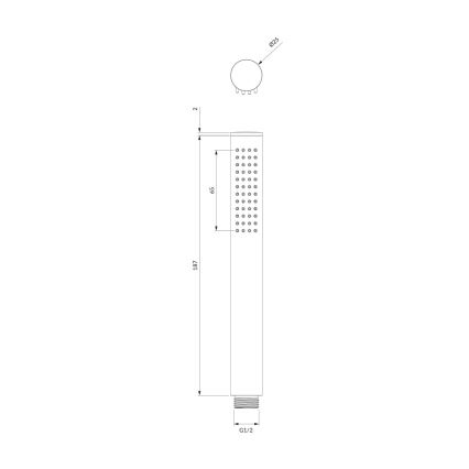 OMNIRES CONTOUR-RCR - Ročna prha CONTOUR sijajni krom