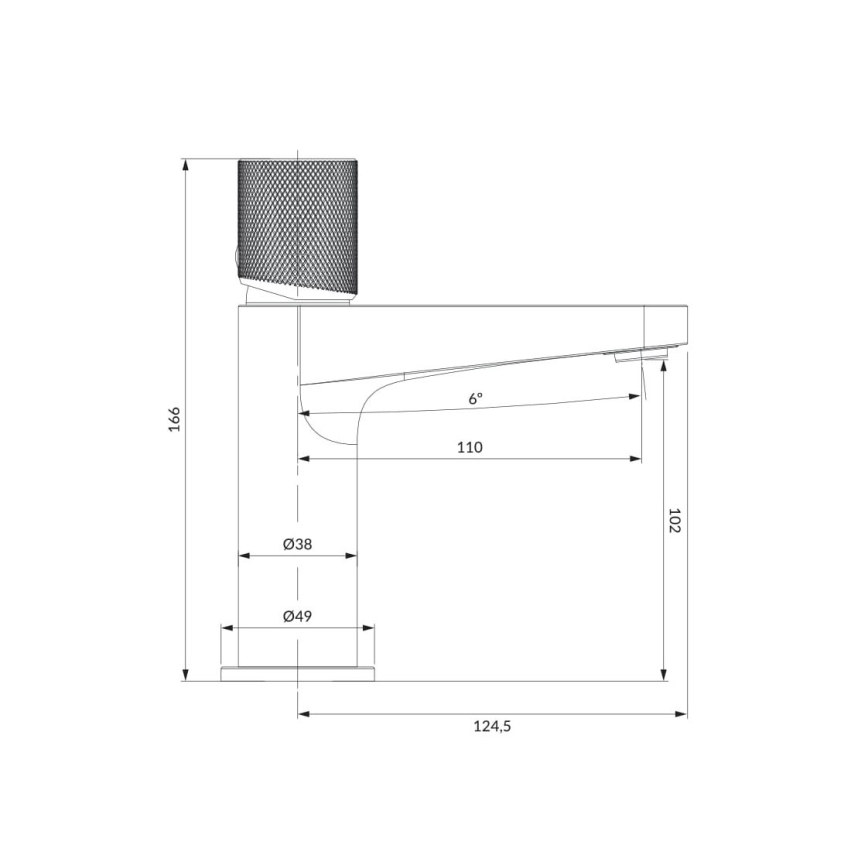 OMNIRES CT8010CR - Pipa za umivalnik CONTOUR 16,6 cm sijajni krom