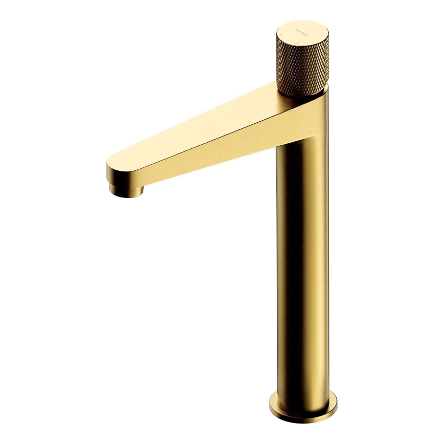 OMNIRES CT8012GLB - Pipa za umivalnik CONTOUR 31,2 cm brušena zlata
