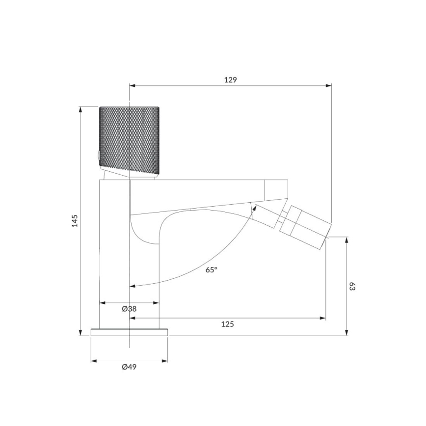 OMNIRES CT8020CR - Pipa za bide CONTOUR 14,5 cm sijajni krom