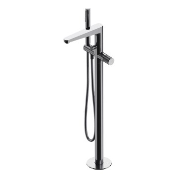 OMNIRES CT8033CR - Prostostoječi kopalni set s pipo CONTOUR sijajni krom