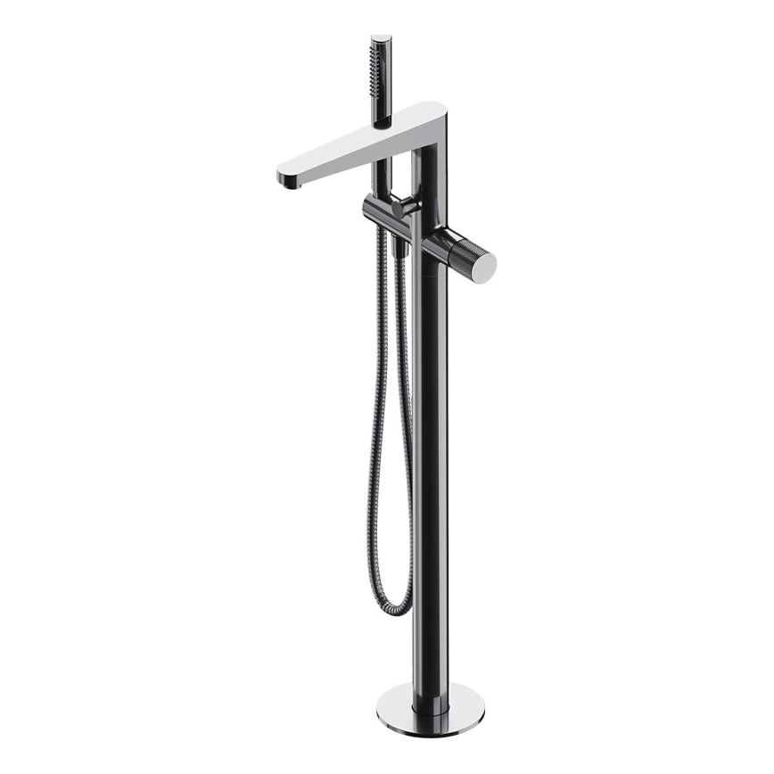 OMNIRES CT8033CR - Prostostoječi kopalni set s pipo CONTOUR sijajni krom