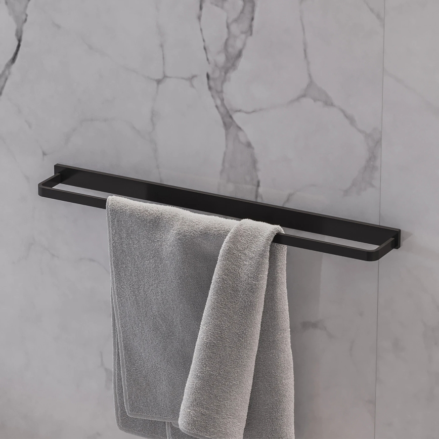 OMNIRES DA70216BL- Stensko držalo za brisače DARLING 61 cm pol mat črna