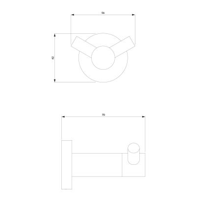 OMNIRES MP60120CR - Stenska kljuka MODERN PROJECT sijajni krom
