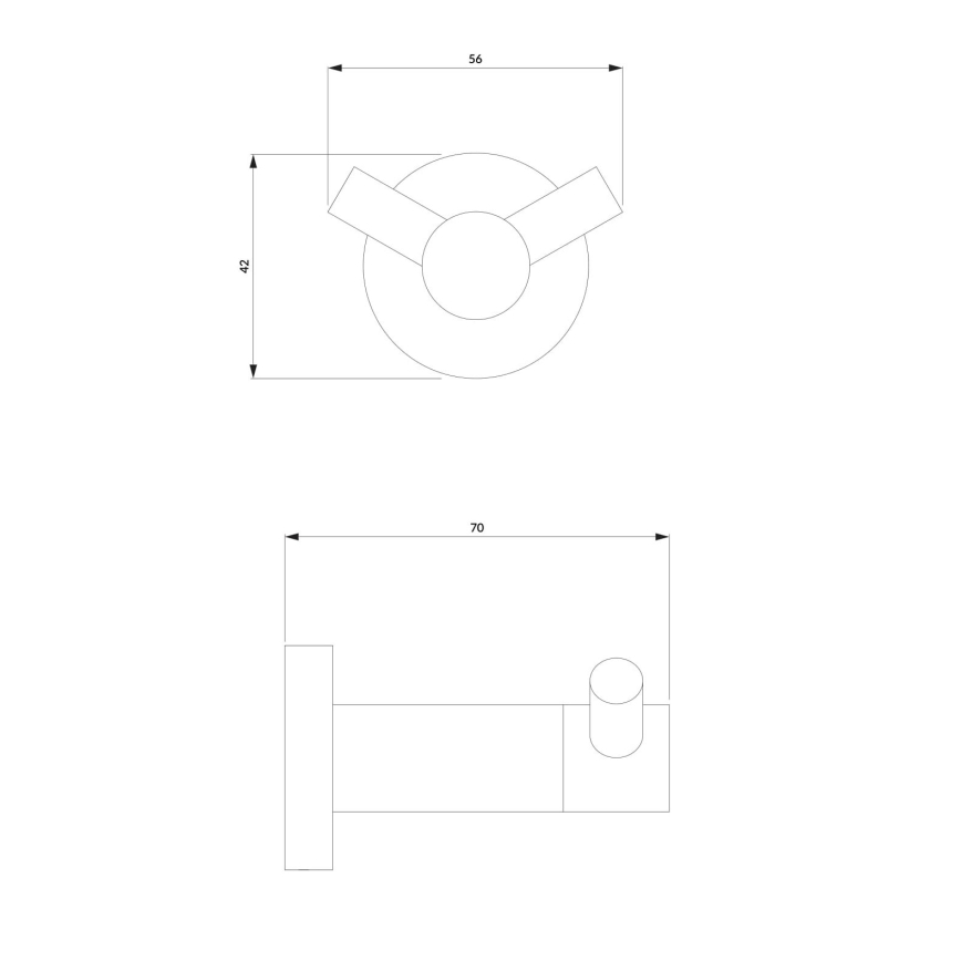 OMNIRES MP60120CR - Stenska kljuka MODERN PROJECT sijajni krom