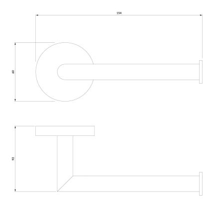 OMNIRES MP60510BL - Držalo za toaletni papir MODERN PROJECT mat črna