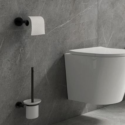OMNIRES MP60620BL - Stenska WC ščetka MODERN PROJECT mat črna
