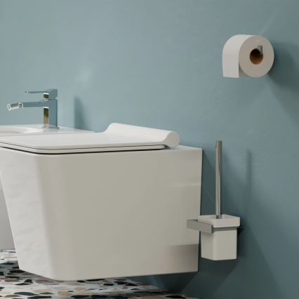 OMNIRES NL80620CR - Stenska-mounted toilet brush NELSON sijajni krom