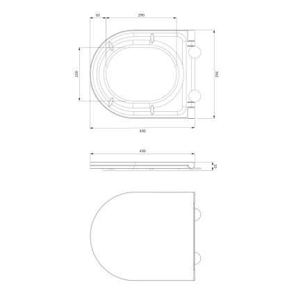 OMNIRES OTTAWADEBP - WC deska SoftClose OTTAWA duroplast/sijoča ​​bela