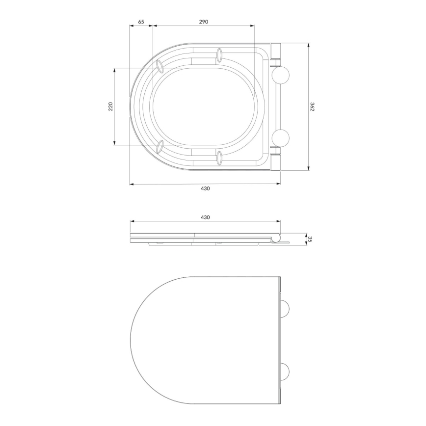 OMNIRES OTTAWADEBP - WC deska SoftClose OTTAWA duroplast/sijoča ​​bela
