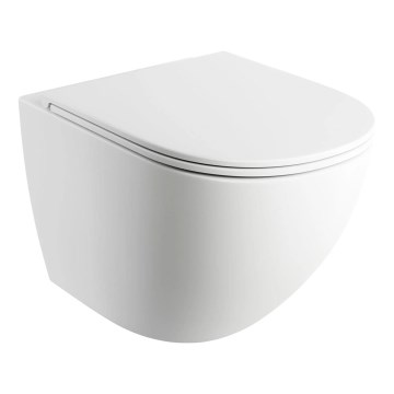 OMNIRES OTTAWAMWBM - Viseča WC školjka z WC desko SoftClose OTTAWA keramika/mat bela
