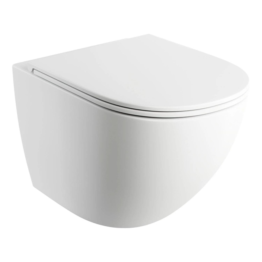 OMNIRES OTTAWAMWBM - Viseča WC školjka z WC desko SoftClose OTTAWA keramika/mat bela