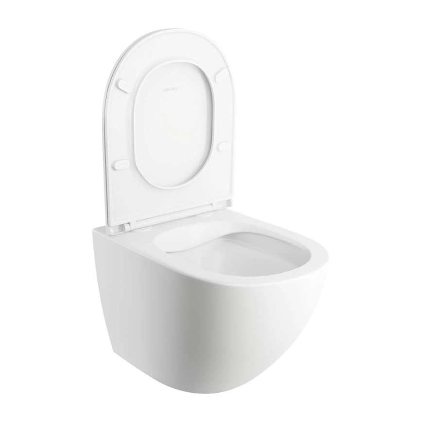 OMNIRES OTTAWAMWBM - Viseča WC školjka z WC desko SoftClose OTTAWA keramika/mat bela