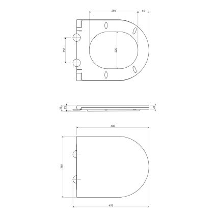 OMNIRES OTTAWASPDEBP - WC deska SoftClose OTTAWA duroplast/sijoča ​​bela