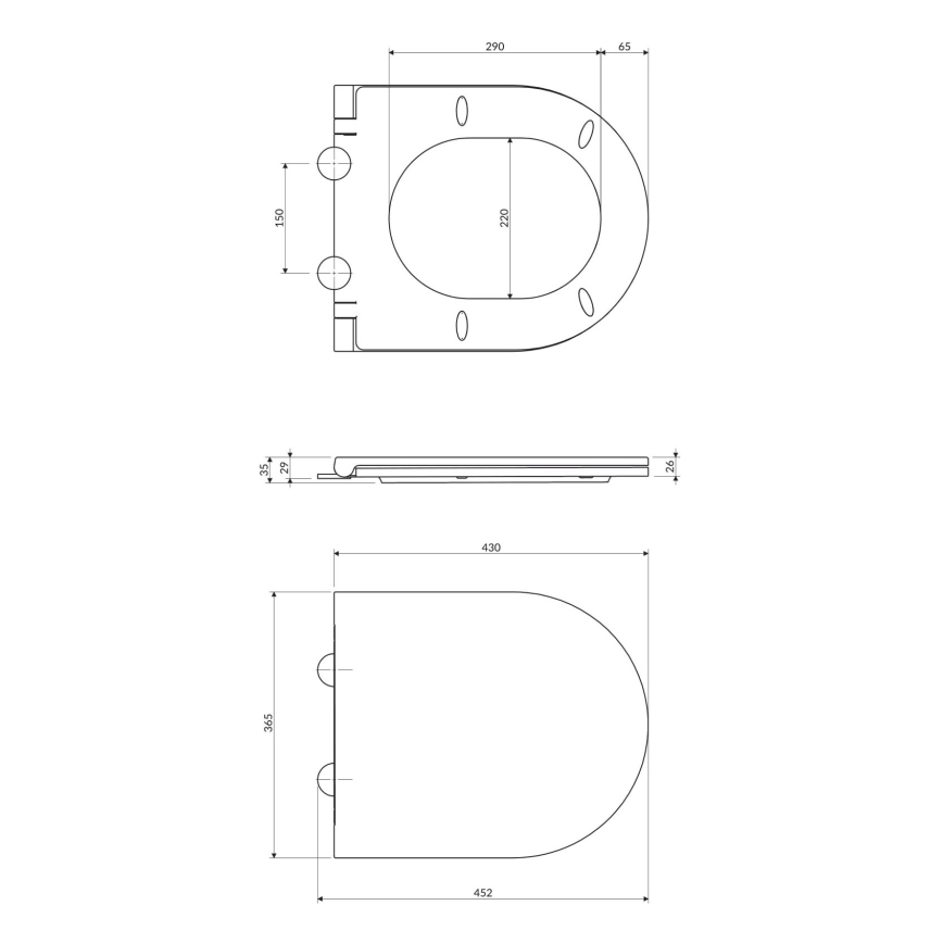 OMNIRES OTTAWASPDEBP - WC deska SoftClose OTTAWA duroplast/sijoča ​​bela