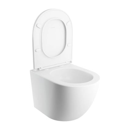 OMNIRES OTTAWASPXMWBM - Viseča WC školjka z WC desko SoftClose OTTAWA keramika/mat bela