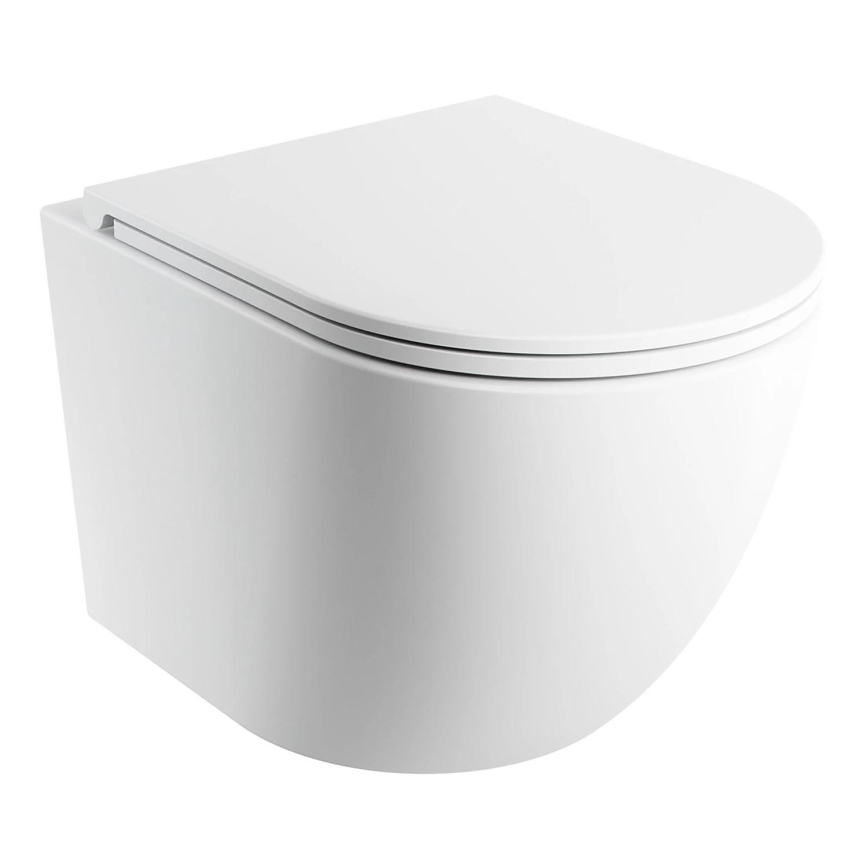 OMNIRES OTTAWASPXMWBM - Viseča WC školjka z WC desko SoftClose OTTAWA keramika/mat bela
