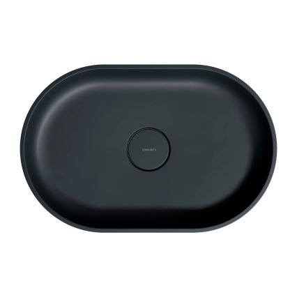OMNIRES OVOUNBLV - Umivalnik za pult OVO 55x36 cm dolomit/mat črna lava