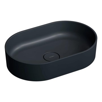 OMNIRES OVOUNBLV - Umivalnik za pult OVO 55x36 cm dolomit/mat črna lava