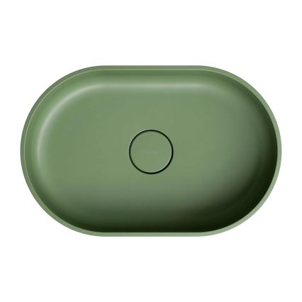OMNIRES OVOUNOL - Vgradni umivalnik OVO 55x36 cm dolomit/mat olivno