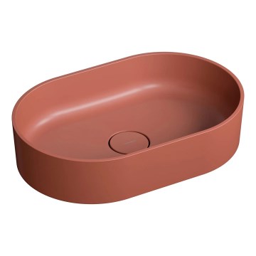 OMNIRES OVOUNTE - Umivalnik za pult OVO 55x36 cm dolomit/mat terakota
