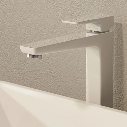 OMNIRES PM7412CRB - Pipa za umivalnik PARMA 27,3 cm sijajni krom/bela