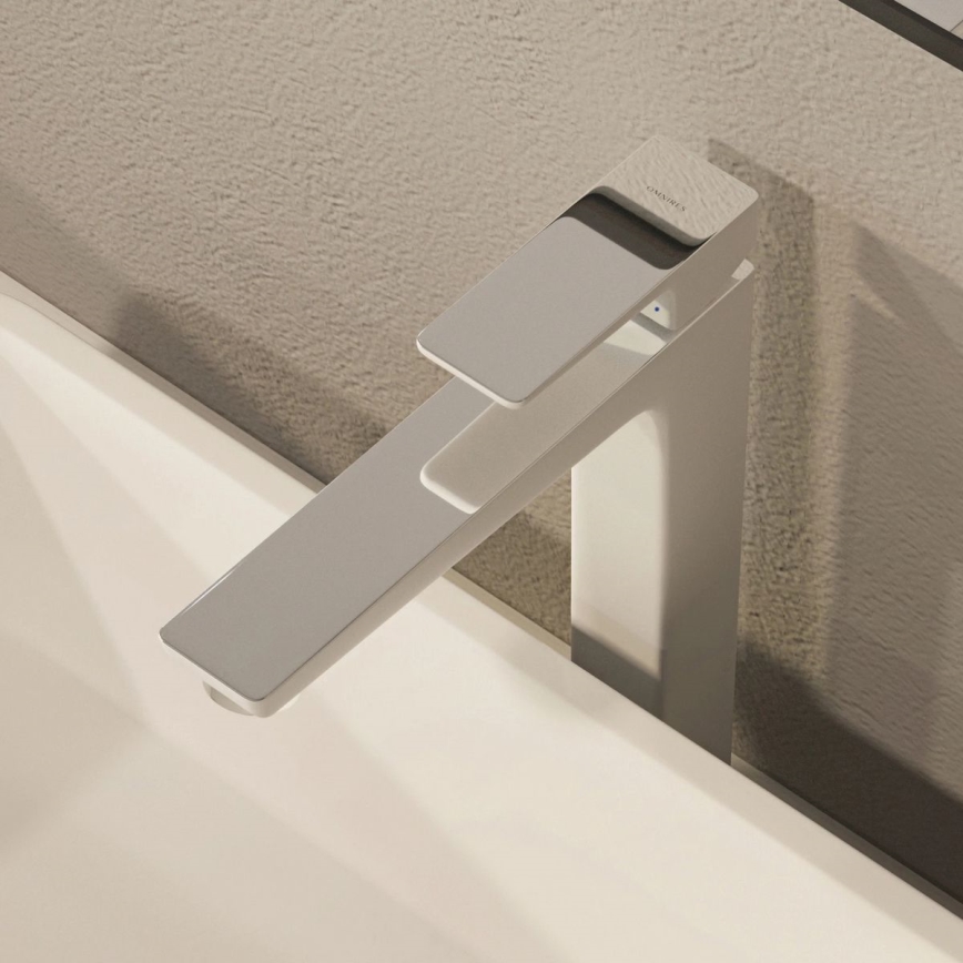 OMNIRES PM7412CRB - Pipa za umivalnik PARMA 27,3 cm sijajni krom/bela