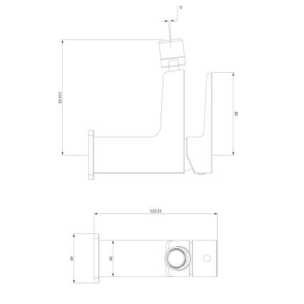 OMNIRES PM7420CR - Pipa za bide PARMA 12,25 cm sijajni krom