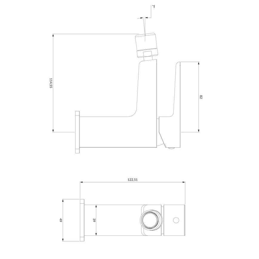 OMNIRES PM7420CR - Pipa za bide PARMA 12,25 cm sijajni krom